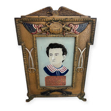 Load image into Gallery viewer, WWI Cast Iron Frame &amp; Reverse on Glass Portrait