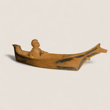 Load image into Gallery viewer, Carved Northwest Coast Canoe with Figure