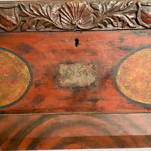 Load image into Gallery viewer, Iconic 19th C Paint-Decorated & Carved Fraternal Keepsake Box