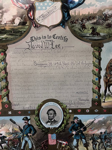 Civil War Record of Service for David W. Lee (129th Pennsylvania)