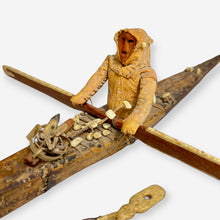 Load image into Gallery viewer, Exceptional 19th C. Eskimo Model Seal Skin Kayak (Inuit/Yup’ik)