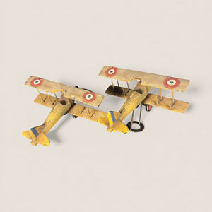 Matched Pair of Folk Art Biplanes, Circa 1920–1940
