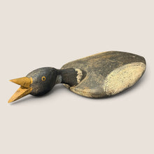 Load image into Gallery viewer, Folk Art Flat Bodied Hissing Duck Decoy