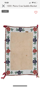 1890s Cree Native American Saddle Blanket