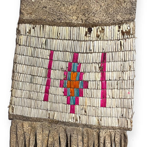 Early Quilled Native American Pipe Bag