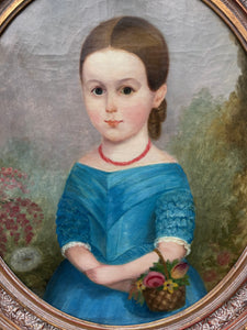 19th Century American Portrait of a Girl