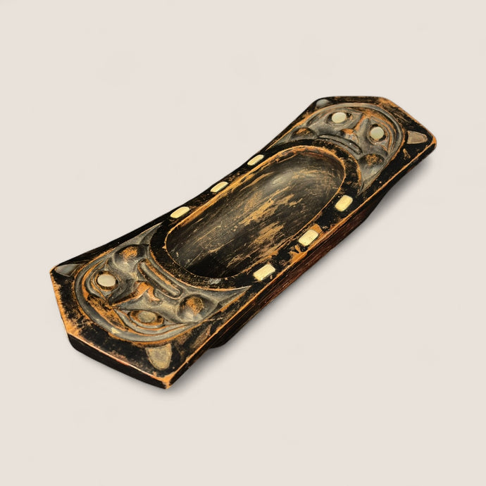 Excellent Tlingit Carved Wood Feast Bowl