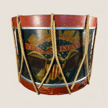 Load image into Gallery viewer, Regimental Painted U.S. Infantry Civil War Drum – A. Rogers, Flushing, Long Island