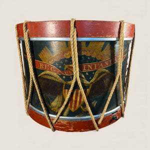 Regimental Painted U.S. Infantry Civil War Drum – A. Rogers, Flushing, Long Island