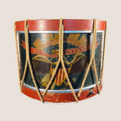 Regimental Painted U.S. Infantry Civil War Drum – A. Rogers, Flushing, Long Island