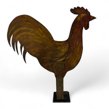 Load image into Gallery viewer, Early Painted Metal Rooster Weathervane