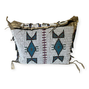 Exceptional Beaded Sioux Teepee Bag (Circa 1890)