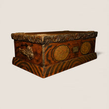 Load image into Gallery viewer, Iconic 19th C Paint-Decorated &amp; Carved Fraternal Keepsake Box