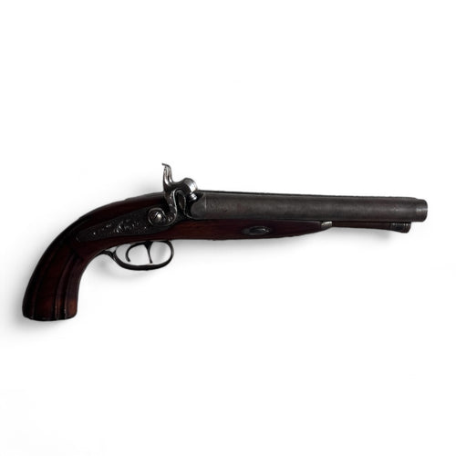 Fine French Officers Double Barrel Pistol (Circa 1840)