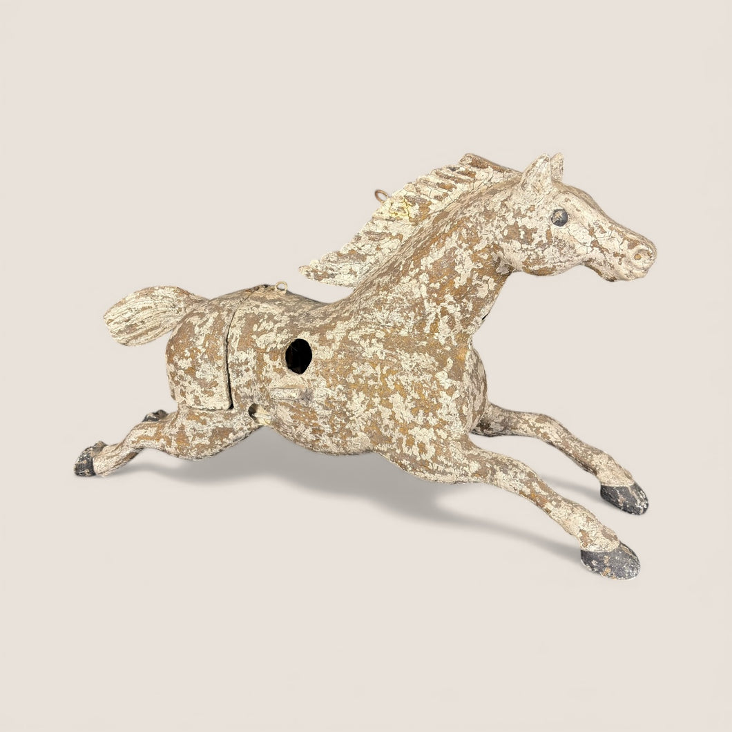 Early 20th Century Folk Art Leaping Horse Birdhouse