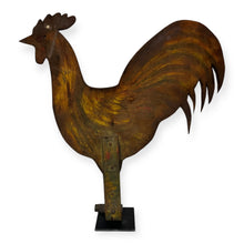 Load image into Gallery viewer, Early Painted Metal Rooster Weathervane