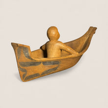 Load image into Gallery viewer, Carved Northwest Coast Canoe with Figure