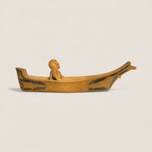 Load image into Gallery viewer, Carved Northwest Coast Canoe with Figure