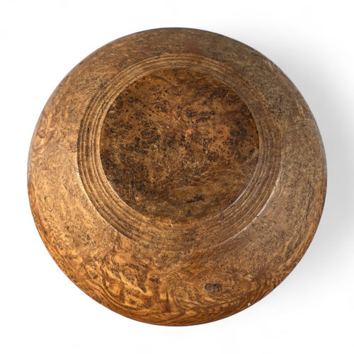 19th C. Turned Ash Burl Bowl