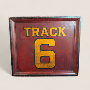Wooden “TRACK 6” Sign