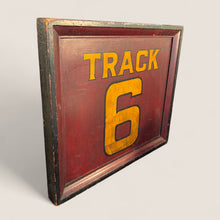 Load image into Gallery viewer, Wooden “TRACK 6” Sign