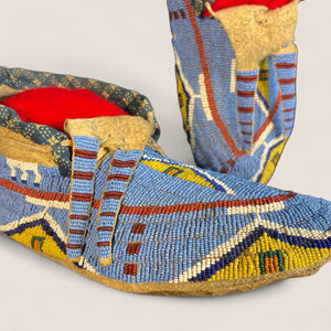 Pictorial Northern Plains Moccasins (Likely Lakota) C. 1890-1900