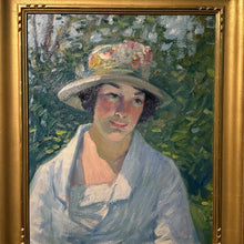 Load image into Gallery viewer, George Raab (1866-1943), Portrait of a Woman in a Flowered Hat