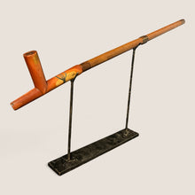 Load image into Gallery viewer, Exceptional Great Lakes Pipe with Twist-Carved Ash Stem and Pewter Inlay