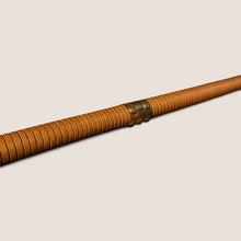 Load image into Gallery viewer, Exceptional Great Lakes Pipe with Twist-Carved Ash Stem and Pewter Inlay