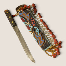 Load image into Gallery viewer, Native American Great Lakes Knife Sheath with Trade Knife