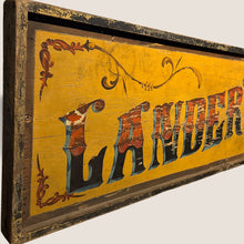 Load image into Gallery viewer, Double-Sided “Lander House” Painted Wooden Inn Sign, Atlanta, New York