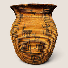 Load image into Gallery viewer, Early Western Apache Figural Basketry Olla