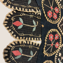 Load image into Gallery viewer, Exceptional Early American Folk Art Wool-Appliqué Table Cover with Birds and Flowers
