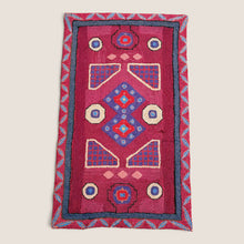 Load image into Gallery viewer, Early American Folk Art Geometric Hooked Rug