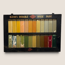 Load image into Gallery viewer, T. L. Blood &amp; Co. “Blood Makes Good Paint” Salesman’s Paint Sample Display