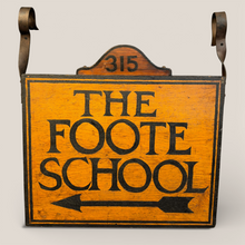 Load image into Gallery viewer, Historic Double-Sided Wooden Trade Sign for The Foote School - New Haven, Connecticut