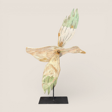 Load image into Gallery viewer, American Folk Art Carved Wooden Duck Whirligig