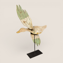 Load image into Gallery viewer, American Folk Art Carved Wooden Duck Whirligig