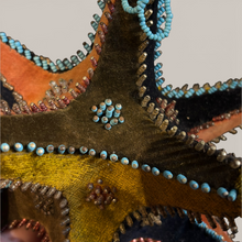 Load image into Gallery viewer, Rare Haudenosaunee (Iroquois) Beaded Velvet Star Whimsy Pincushion