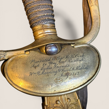 Load image into Gallery viewer, Important Model 1840 Foot Officer’s Presentation Sword Presented to Captain M. K. Cook, Aide-de-Camp to Major General Stephen A. Hurlbut