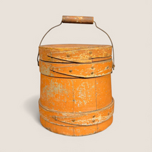 Load image into Gallery viewer, Diminutive 19th Century American Firkin in Original Orange Paint