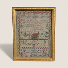 Load image into Gallery viewer, English Needlework Sampler by Ann Gore Dated 1837