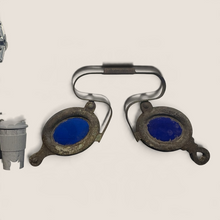 Load image into Gallery viewer, Exceptional 19th C. Optometrist’s Trade Sign with Blue Glass Lenses