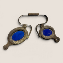Load image into Gallery viewer, Exceptional 19th C. Optometrist’s Trade Sign with Blue Glass Lenses