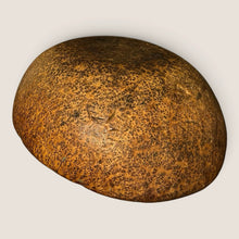 Load image into Gallery viewer, Ziebarth's Antiques handcrafted burl wood bowl with intricate golden-brown grain patterns and a rustic textured surface.