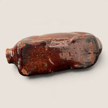 Load image into Gallery viewer, Ziebarth's Antiques vintage brown glazed ceramic pig figurine with a rustic, weathered folk art finish.