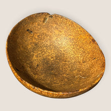 Load image into Gallery viewer, Ziebarth's Antiques handcrafted burl wood bowl with intricate golden-brown grain patterns and a rustic organic shape.