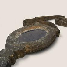 Load image into Gallery viewer, Ziebarth's Antiques vintage industrial goggles with weathered metal frames and dark blue glass lenses.