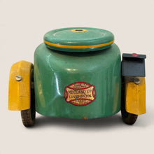 Load image into Gallery viewer, Ziebarth's Antiques vintage Meccano Ltd tin plate toy car in green and yellow with authentic rear branding label